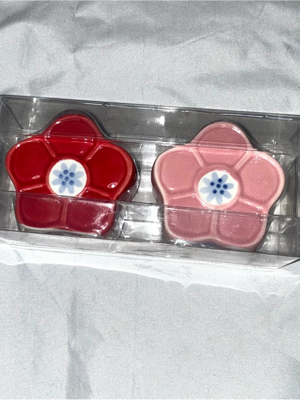 Floral Pink Ceramic Sugar, Creamer and Spoon Rest Set
